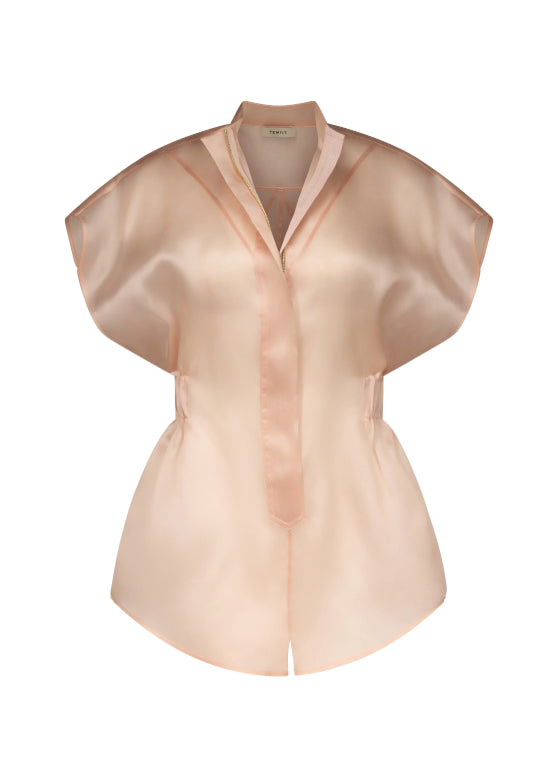 Tuta in seta racer in rosa Temily - donna 