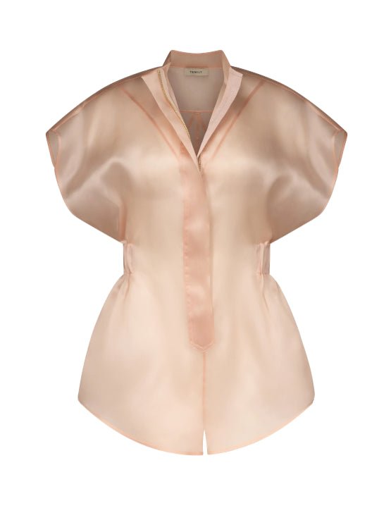 Tuta in seta racer in rosa Temily - donna 