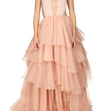 Abito Apollo con scollo a V profondo in rosa Temily - donna 