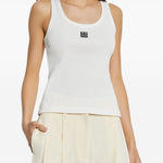 Canotta con applicazione in bianco Tory burch - donna 