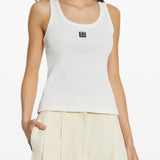Canotta con applicazione in bianco Tory burch - donna 