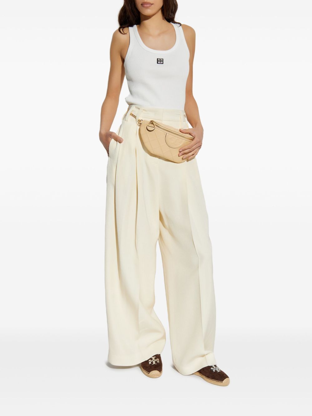 Canotta con applicazione in bianco Tory burch - donna 