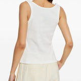 Canotta con applicazione in bianco Tory burch - donna 