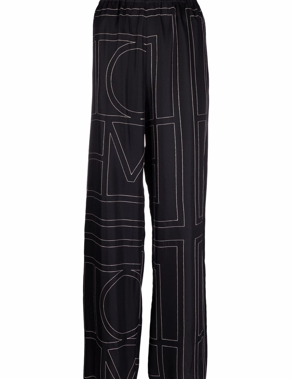 Pantaloni con stampa monogramma in nero - TOTEME  - donna 