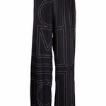 Pantaloni con stampa monogramma in nero - TOTEME  - donna 