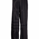 Pantaloni con stampa monogramma in nero - TOTEME  - donna 