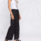 Pantaloni con stampa monogramma in nero - TOTEME  - donna 