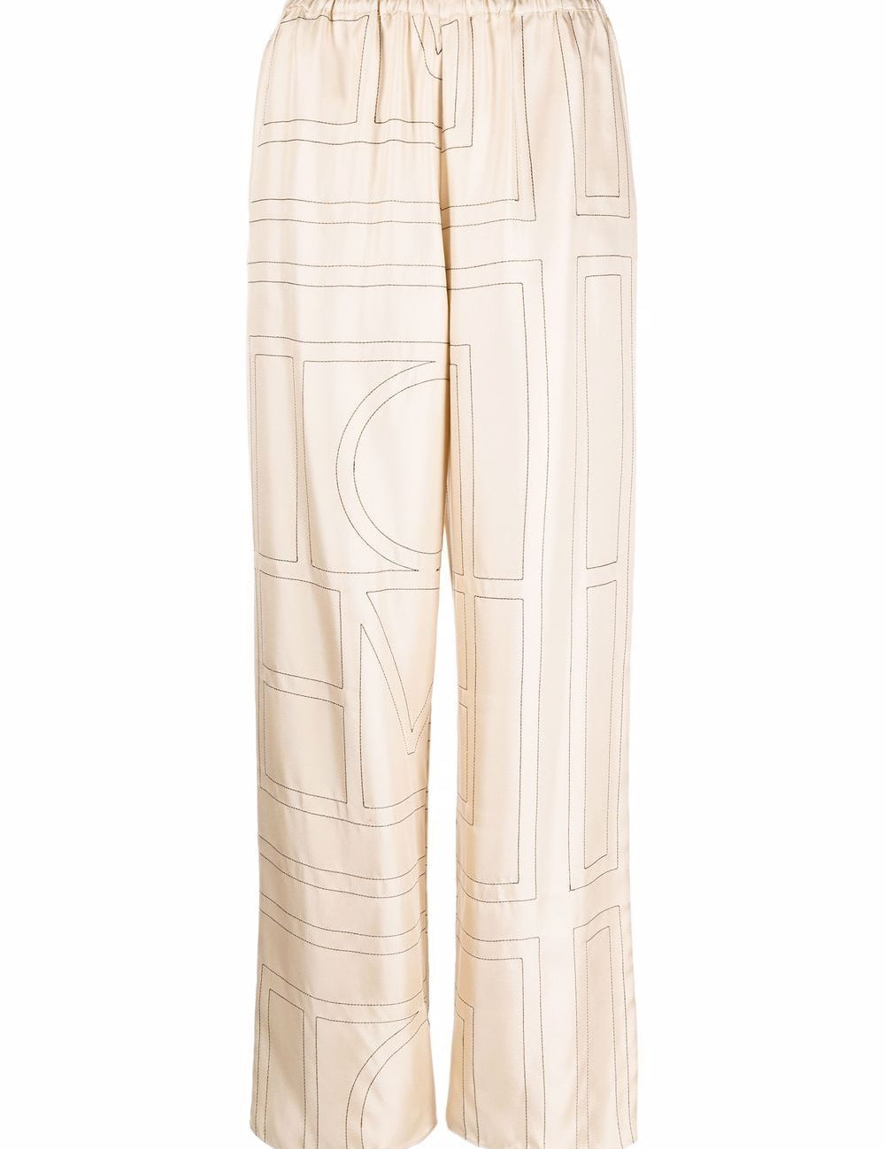 Pantaloni con stampa in beige - toteme - donna 