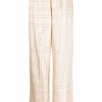 Pantaloni con stampa in beige - toteme - donna 