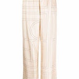 Pantaloni con stampa in beige - toteme - donna 