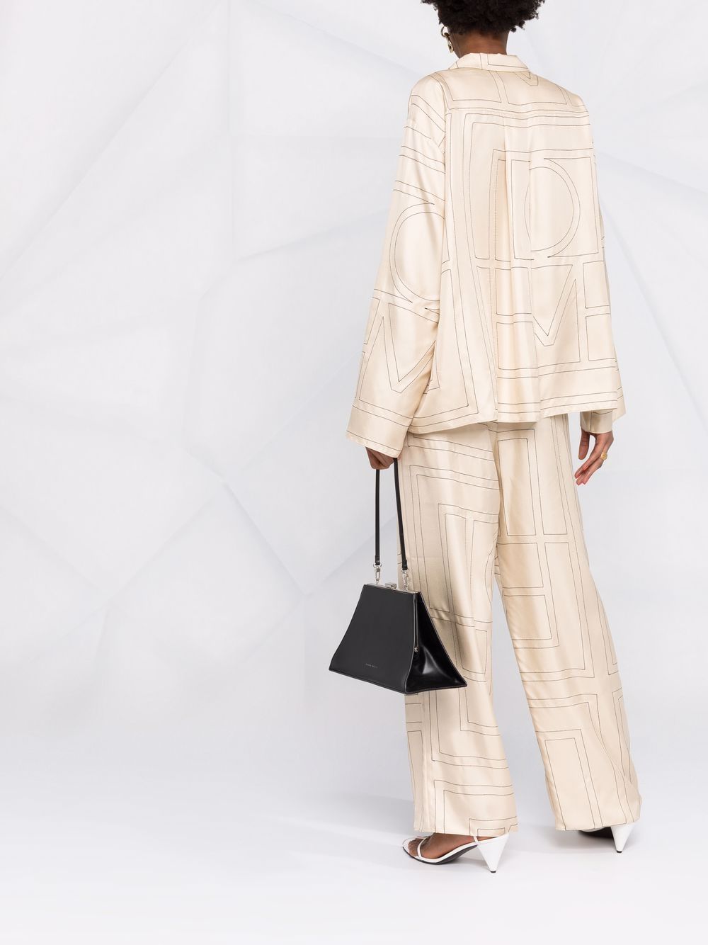 Pantaloni con stampa in beige - toteme - donna 