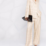 Pantaloni con stampa in beige - toteme - donna 