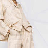 Pantaloni con stampa in beige - toteme - donna 