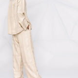 Pantaloni con stampa in beige - toteme - donna 