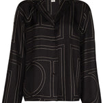 Camicia con stampa monogramma in nero - TOTEME - donna 