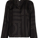 Camicia con stampa monogramma in nero - TOTEME - donna 