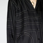 Camicia con stampa monogramma in nero - TOTEME - donna 