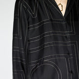 Camicia con stampa monogramma in nero - TOTEME - donna 