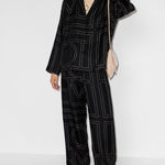 Camicia con stampa monogramma in nero - TOTEME - donna 
