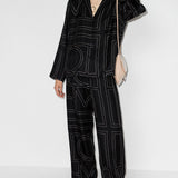 Camicia con stampa monogramma in nero - TOTEME - donna 