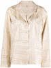 Toteme beige monogram shirt - women