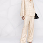 Camicia con monogramma in beige Toteme - donna 