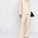 Camicia con monogramma in beige Toteme - donna 