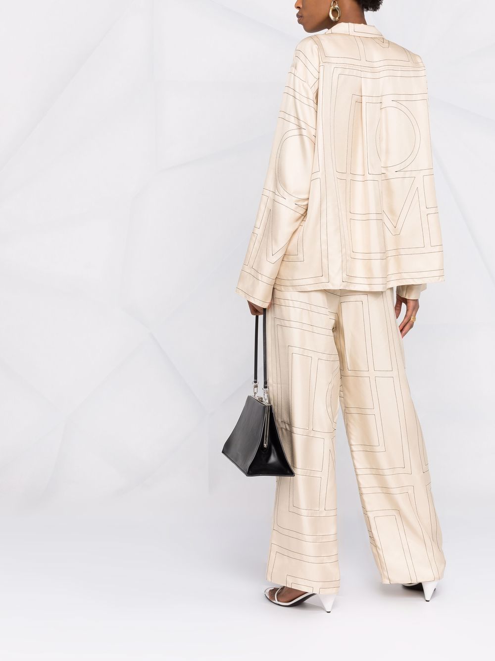 Camicia con monogramma in beige Toteme - donna 
