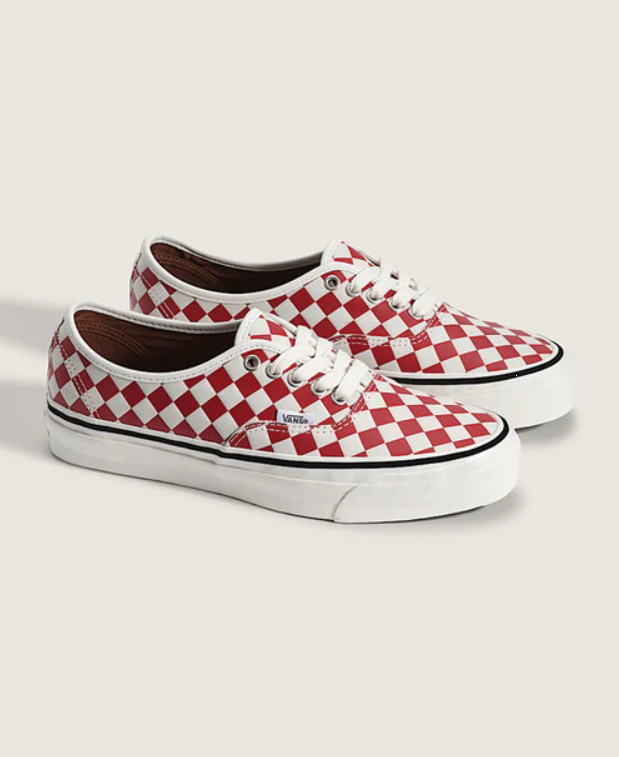 Sneakers authentic 44 diamond check in bianco e rosso Vans - unisex 