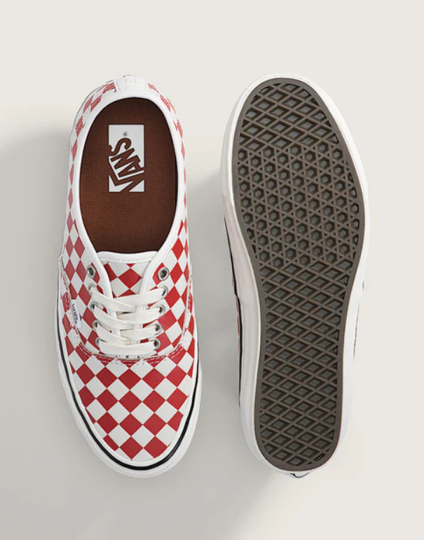 Sneakers authentic 44 diamond check in bianco e rosso Vans - unisex 