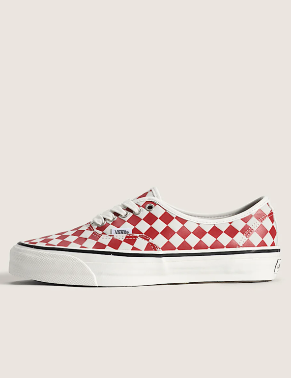 Sneakers authentic 44 diamond check in bianco e rosso Vans - unisex 
