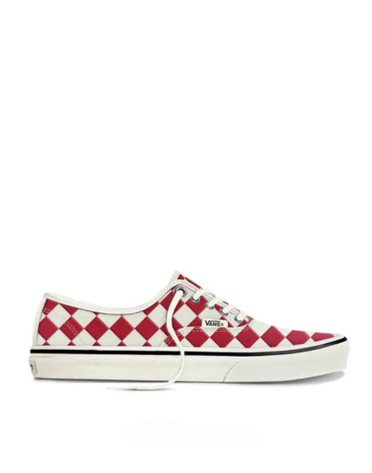Sneakers authentic 44 diamond check in bianco e rosso Vans - unisex 