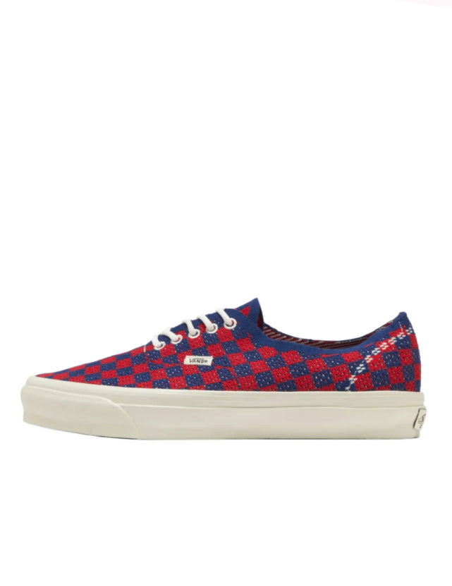 Sneakers LX Authentic 44 EK Punk Check in rosso e blu Vans - unisex 