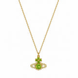 Collana Valentina orb in oro e verde vivienne westwood - donna 