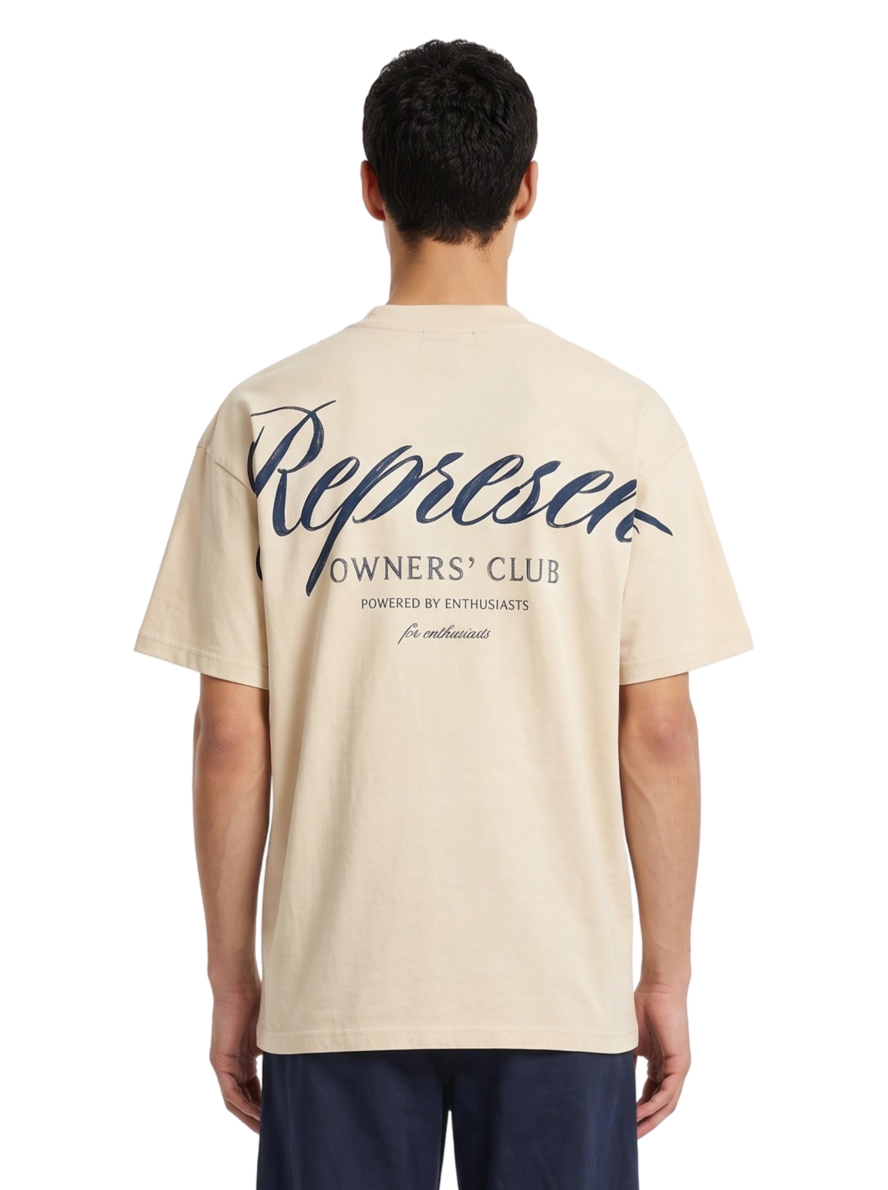 T-shirt Owners Club Script in avorio 