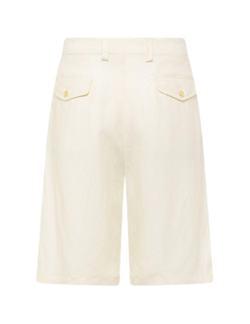 Shorts con bottone in bianco Laneus - uomo 