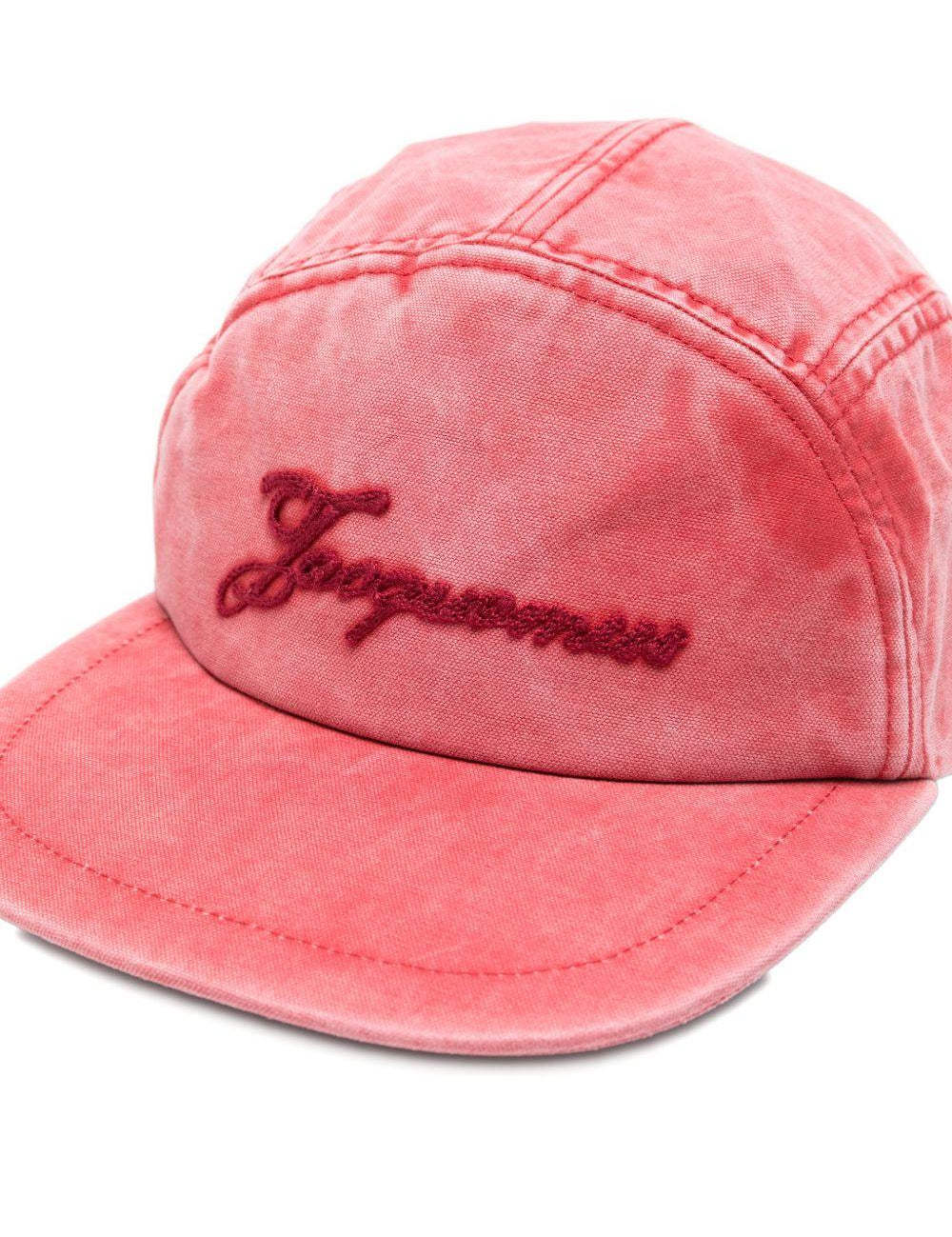 Cappellino da baseball in cotone ricamato in rosso Jacquemus - unisex 