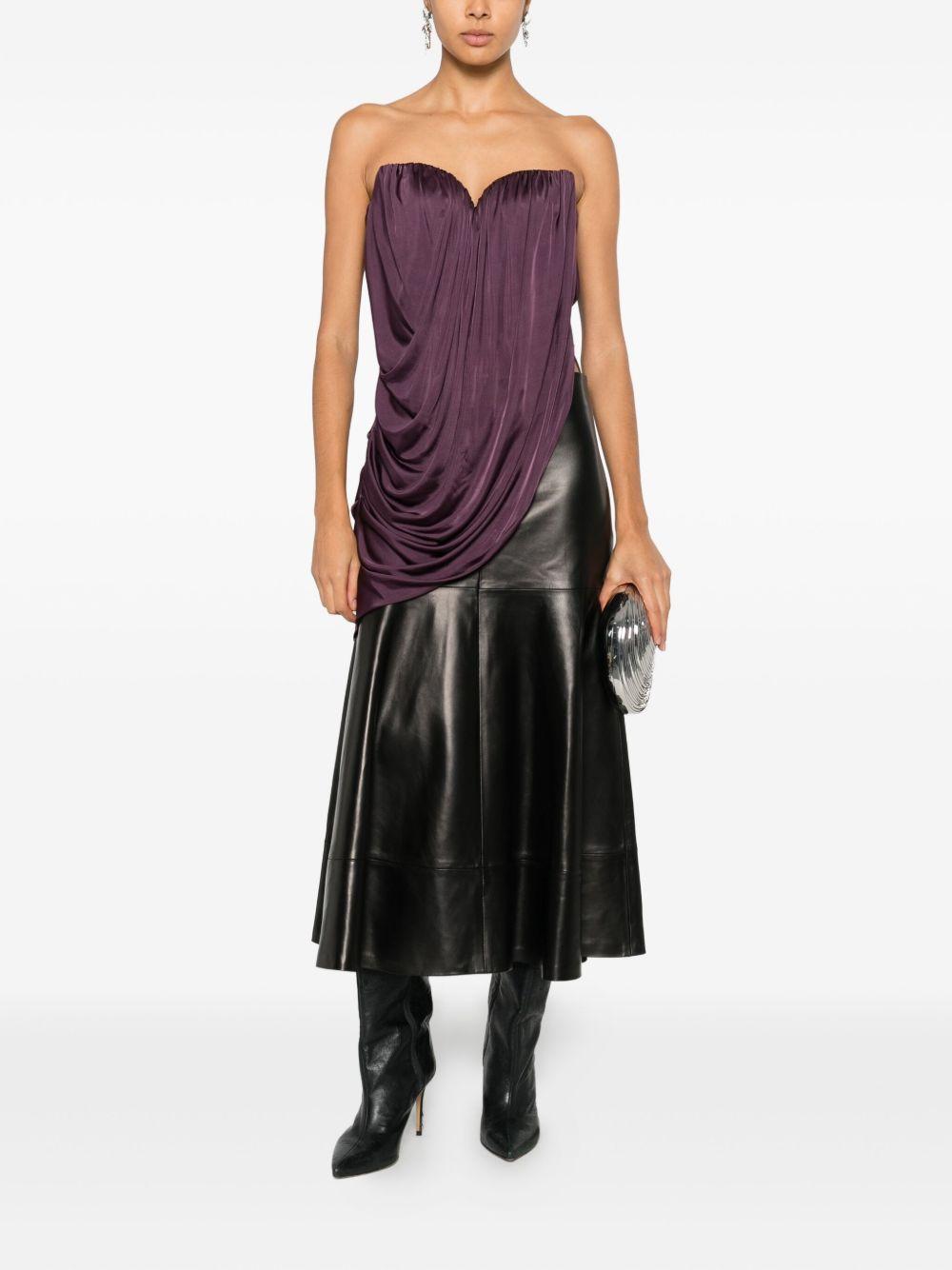 Top con ruches in viola Giuseppe di morabito - donna 