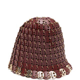 Cappello a secchiello in mesh mettalica in marrone Rabanne - donna 