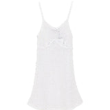 Miniabito in maglia con perle in bianco Giuseppe di morabito - donna 