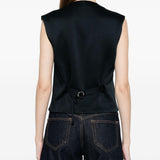 Gilet con tasca e bottoni in blu Blazé milano - donna 