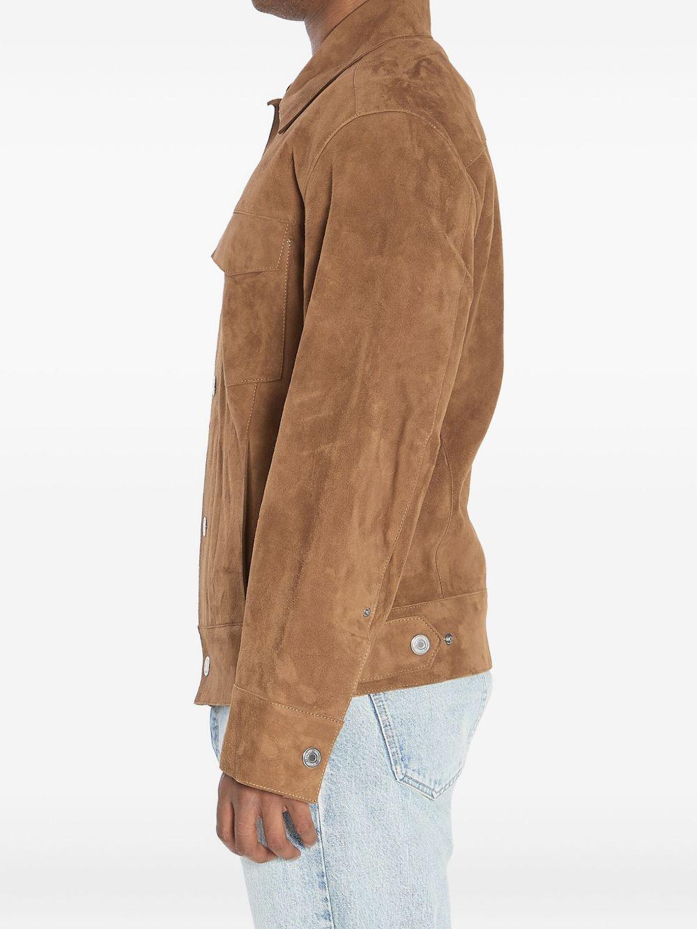 Giacca in suede marrone Ami Paris - uomo 
