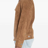 Giacca in suede marrone Ami Paris - uomo 
