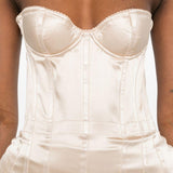 Corsetto di seta in avorio Magda butrym - donna 
