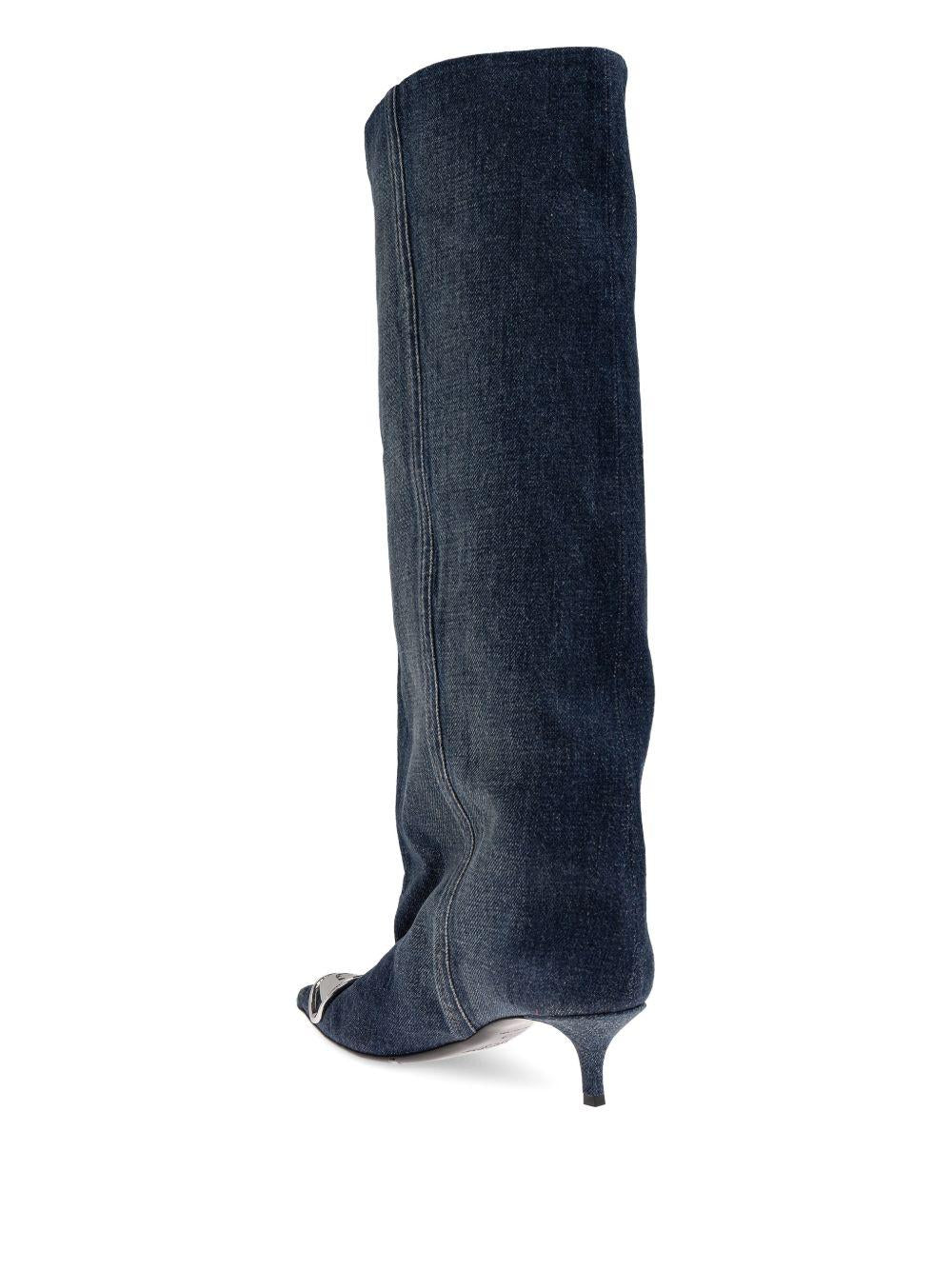 Stivali in denim D-Venus in blu Diesel - donna 