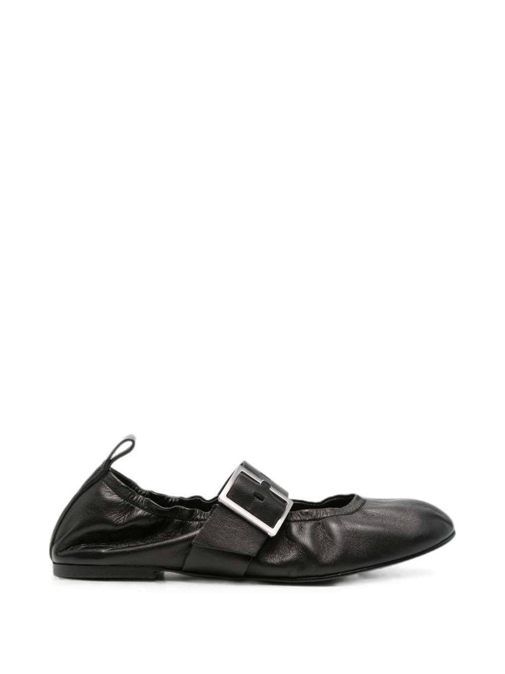 Ballerine Rosalind in pelle in nero 