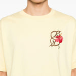 T-shirt D Hibiscus Brodée in giallo Drole de monsieur - uomo 