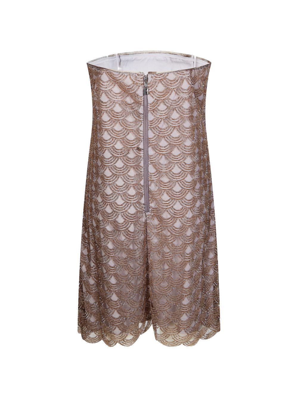 Abito mini con spalline sottili in oro ROTATE - donna 
