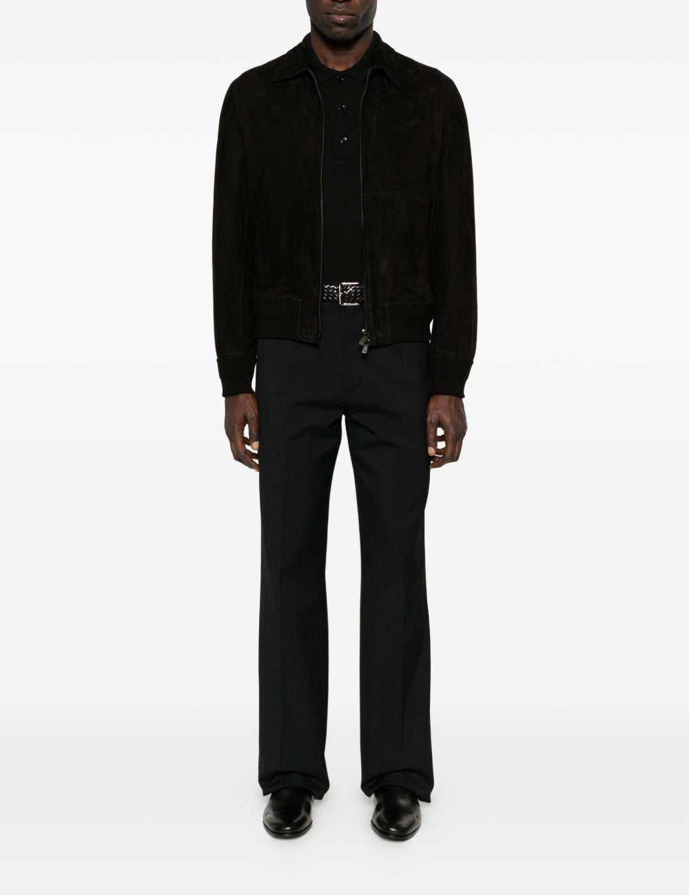 Giacca in pelle scamosciata in nero Salvatore santoro - uomo 