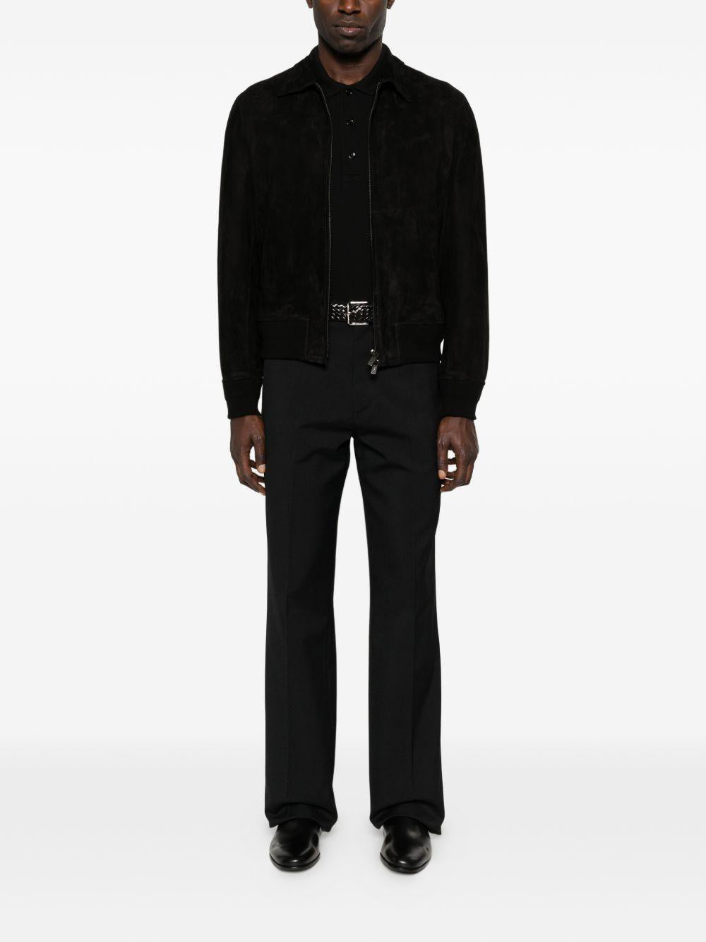 Giacca in pelle scamosciata in nero Salvatore santoro - uomo 